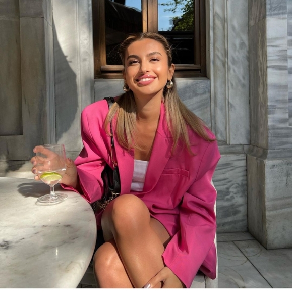 NWT ZARA Pink Blazer XS - Picture 7 of 16